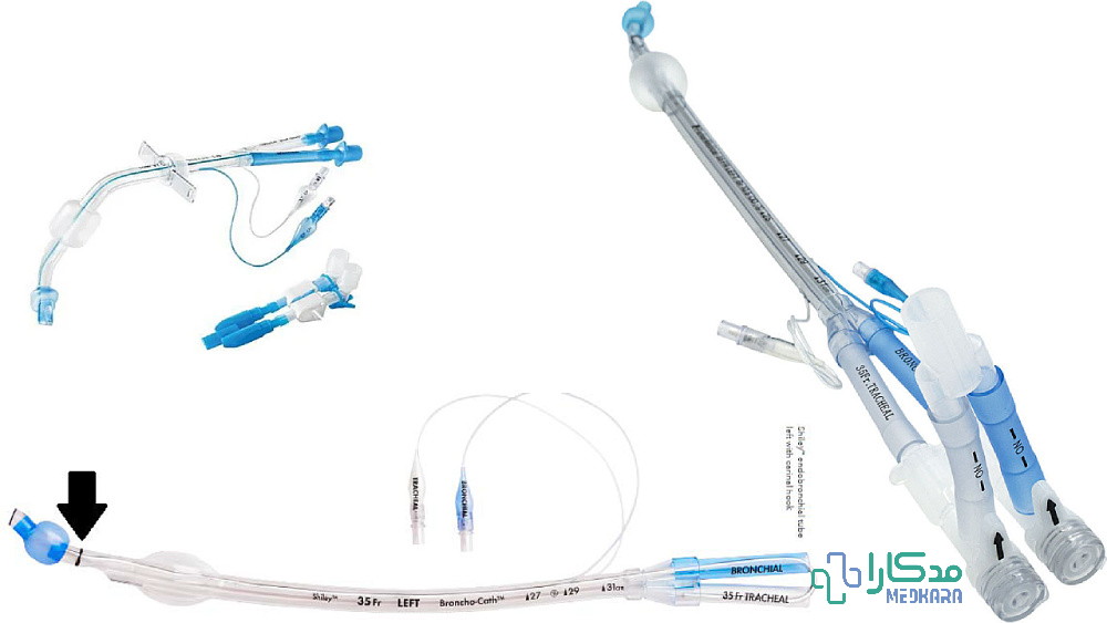 لوله های تراشه دابل لومن Double-Lumen Endotracheal Tube